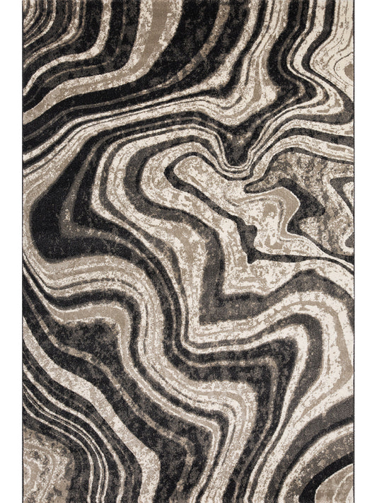 Abstract Grey Rug
